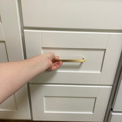 Modern Solid Brass Kitchen Cabinet Drawer Knobs and Handles Gold ...