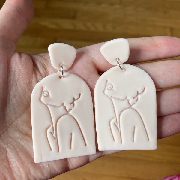 Female Body Embosser, Abstract Face Embosser, Line Art Embosser Stamp ...