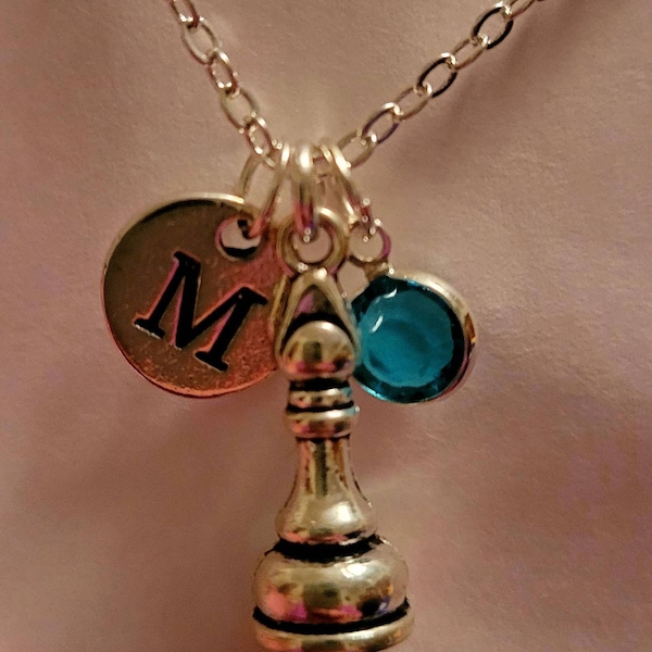 Bishop Chess Piece Necklace - Bishop Necklace - Chess Necklace ...