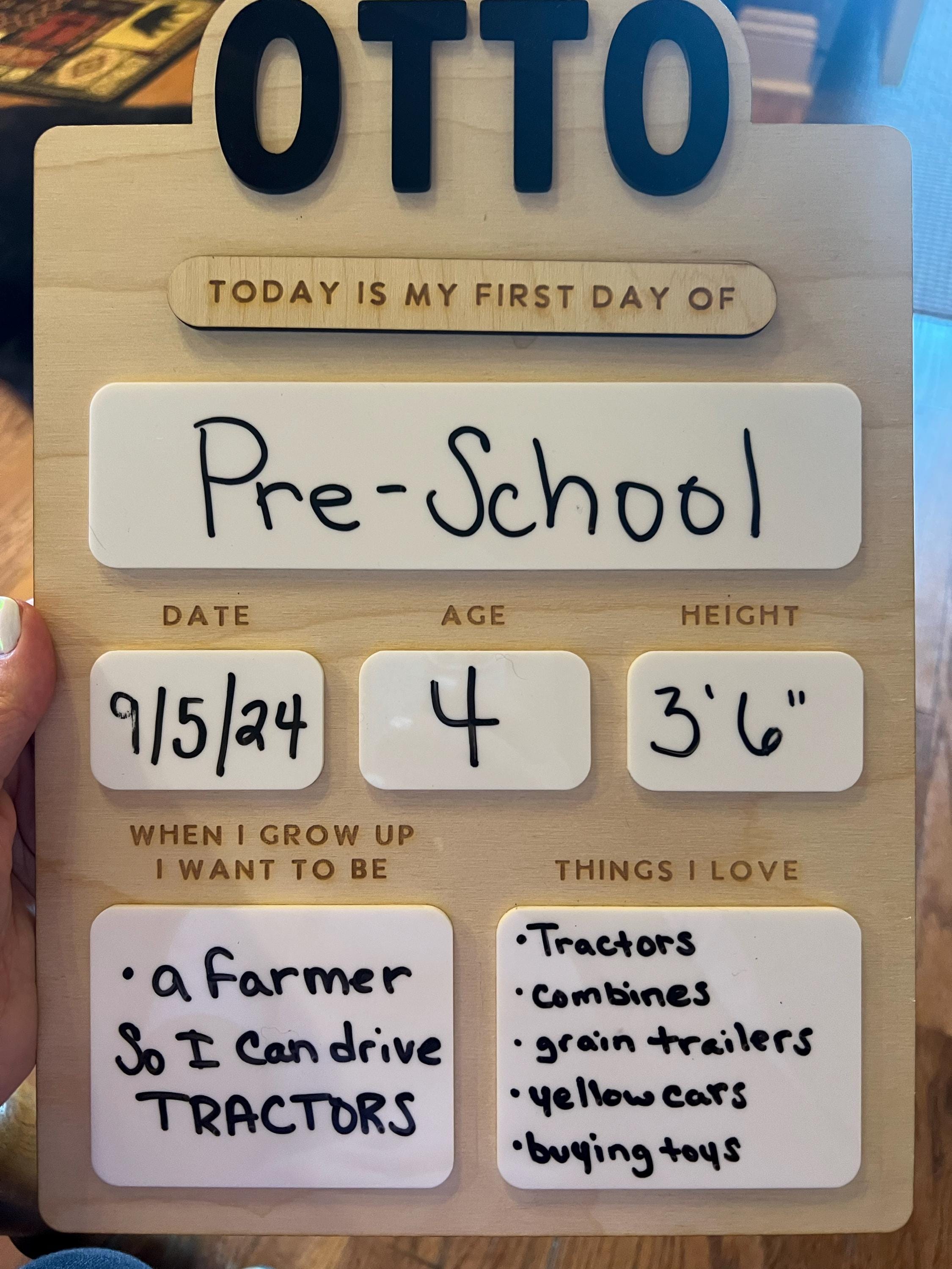 First Day of School Sign x Back to School x Custom First Last Day of School Sign x Reusable Dry Erase Board x Back to School Photo Prop