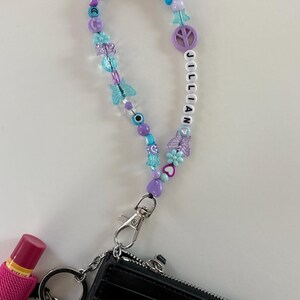 Custom Beaded Wristlet Keychain | Personalized 90s Y2K Charm