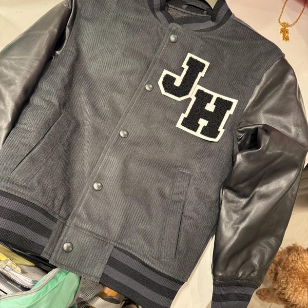 Veste Universitaire Personnalisée Enfant Avec Initiale - Sweat College Style 80% Coton