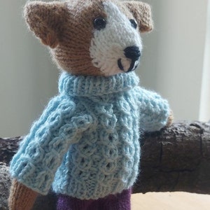 Toy Knitting Pattern for a Dog in a Sweater and (Download Now) - Etsy