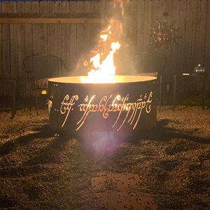 Fire Ring To Rule Them All Lotr Fire Ring Fire Pit Lord Of Etsy