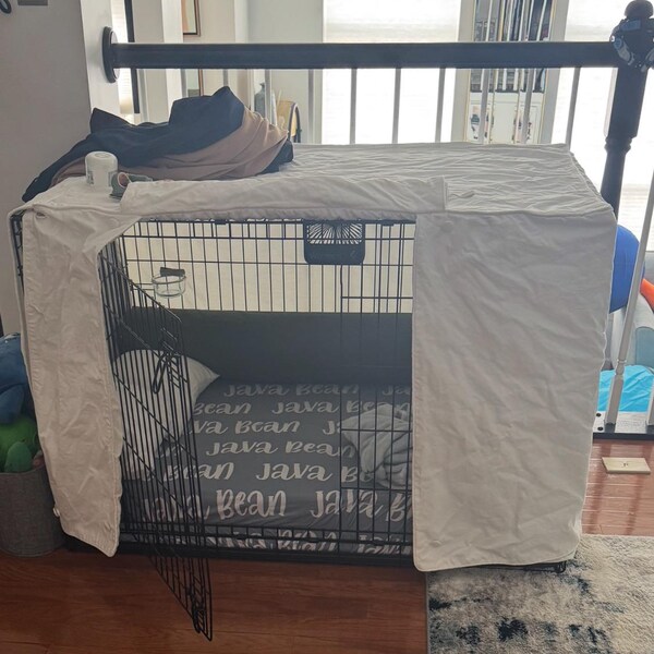 Washable Dog Crate Cover in Natural - Etsy