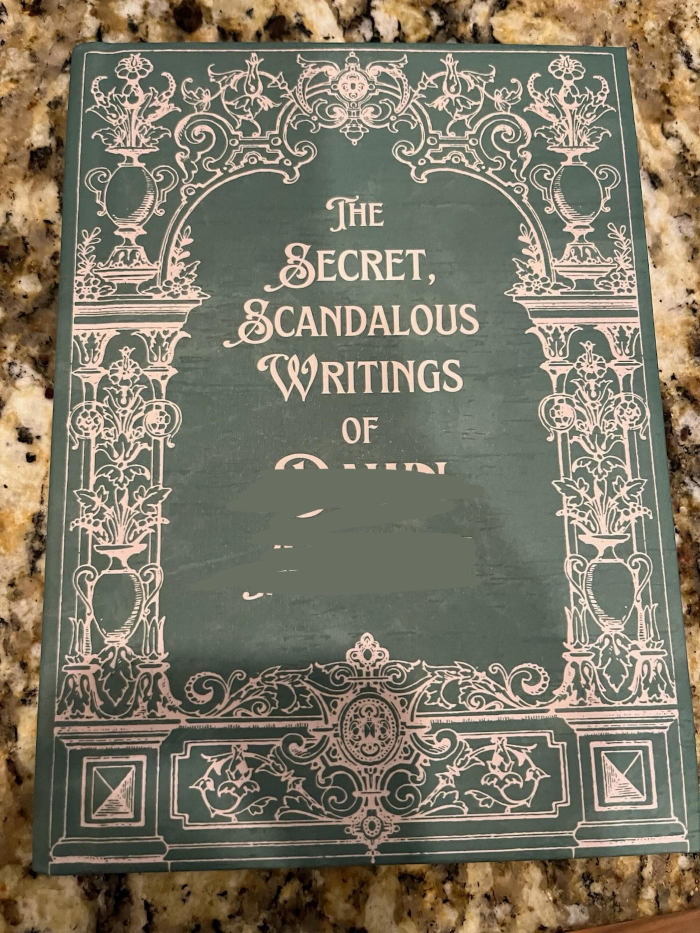 Personalized Journal | Secret, Scandalous Diary Gift For Women or Men | Vintage Style Hardcover Custom Book Lover Gift for Writer, Poet