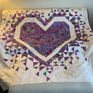 PDF Exploding Heart Quilt Pattern Digital Download by Slice of Pi ...
