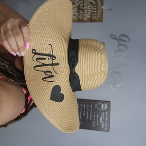 Custom Floppy Beach Hat // Bachelorette Trip Honeymoon Beach