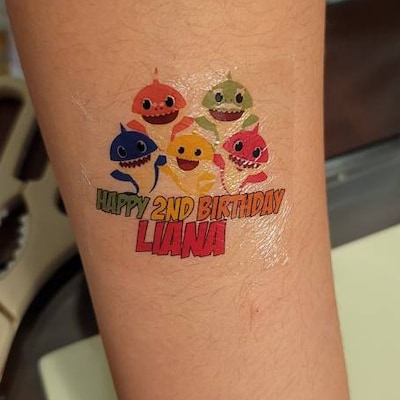 Baby Shark Temporary Tattoos, Custom Baby Shark Tattoos, Custom ...