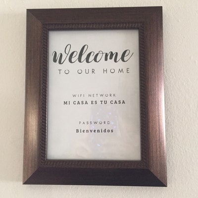 INSTANT DOWNLOAD Printable Guest Room Wifi Welcome to Our Home ...