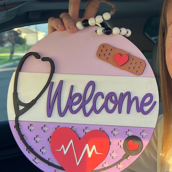 Nurse Office Welcome Sign, Digital Download, Glowforge Laser File ...