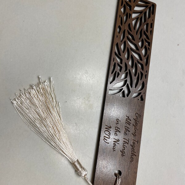 Personalised Engraved Wooden Bookmark, Gift for a Book Lover ...