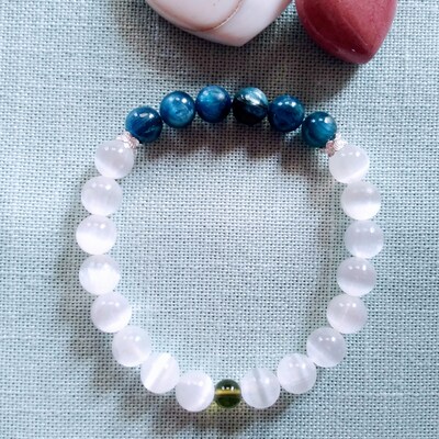 Natural Pink Cat's Eye Calcite Selenite Round Beads Loose 6/8/10/12/14mm