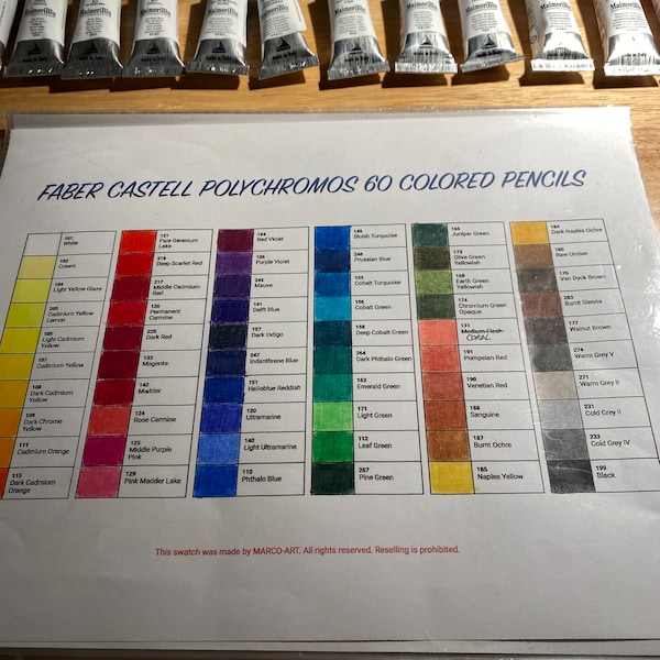 Caliart 100 Colors Artist Alcohol Markers Swatch Template DIY Single