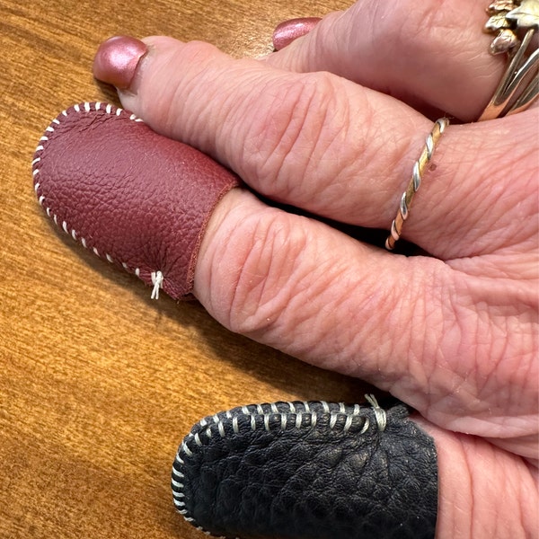 Leather Thimble- ORIGINAL Amazing Handmade Leather Sewing Thimble ...