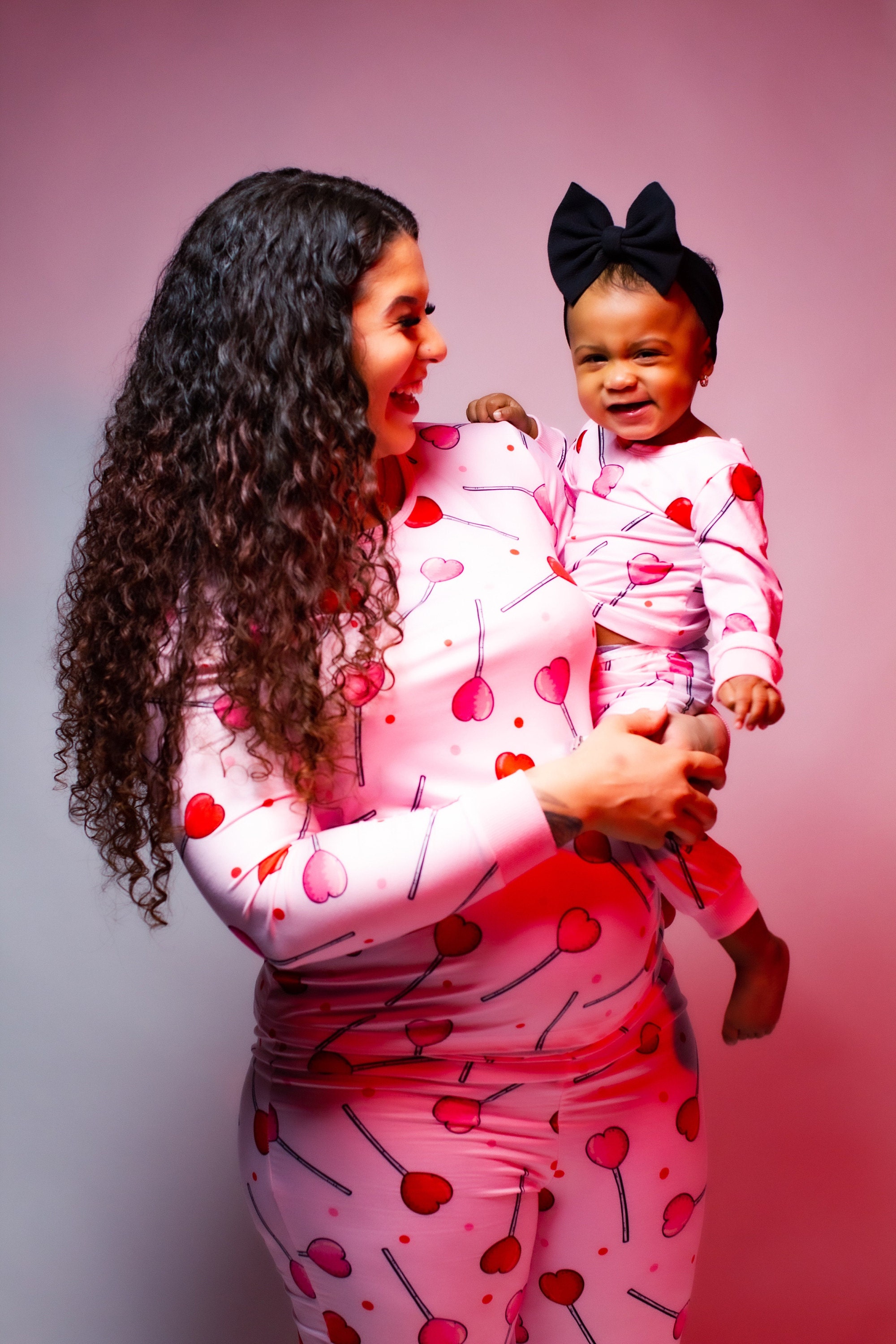 HEART LOLLIPOP PAJAMAS Mothers day pajamas, mommy and me pajamas, matching outfits, matching pajamas, Mother&#39;s day outfits, matching pajamas