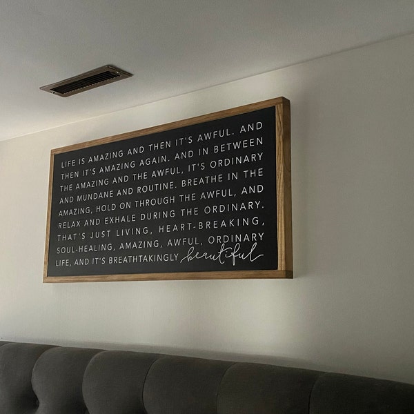 Life is Amazing.. Then It’s Awful..and Then It’s Amazing Again Framed