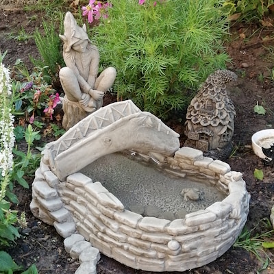 Foxglove the Elf Stone Garden Ornament - Etsy UK