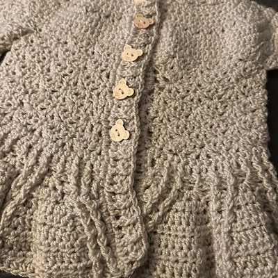 Crochet PATTERN Soft Wool Peplum Cardigan sizes (Download Now) - Etsy