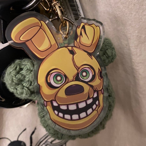 Springtrap Keychain Springtrap, Spring Bonnie, Yellow Rabbit- FNAF Keychain 2.5