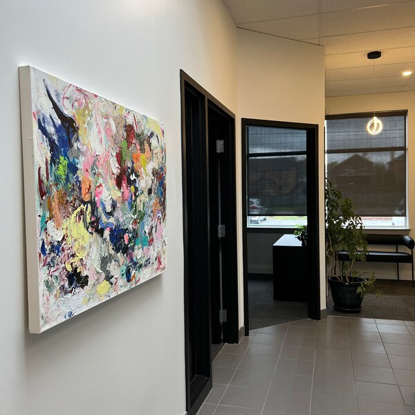 Tableau Abstrait Moderne Sur Toile – Paysage Multicolore, Avec Ou Sans Cadre