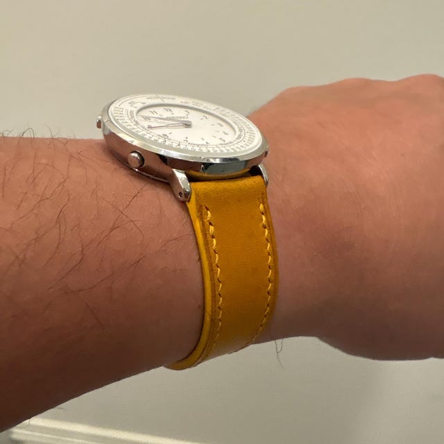 Custom Yellow Watch Strap in Italian Butter,12mm- 16mm, 17mm
