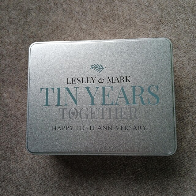 Tin Years 10th Wedding Anniversary Tin Gift | 10th Anniversary