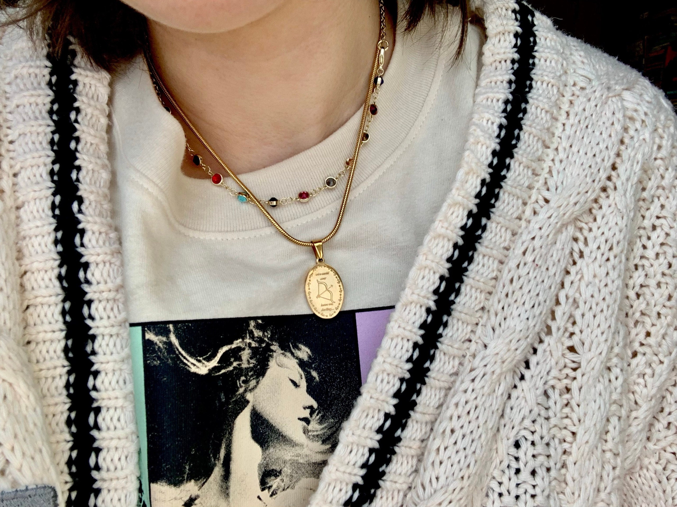 archer necklace double sided | waterproof & won’t tarnish