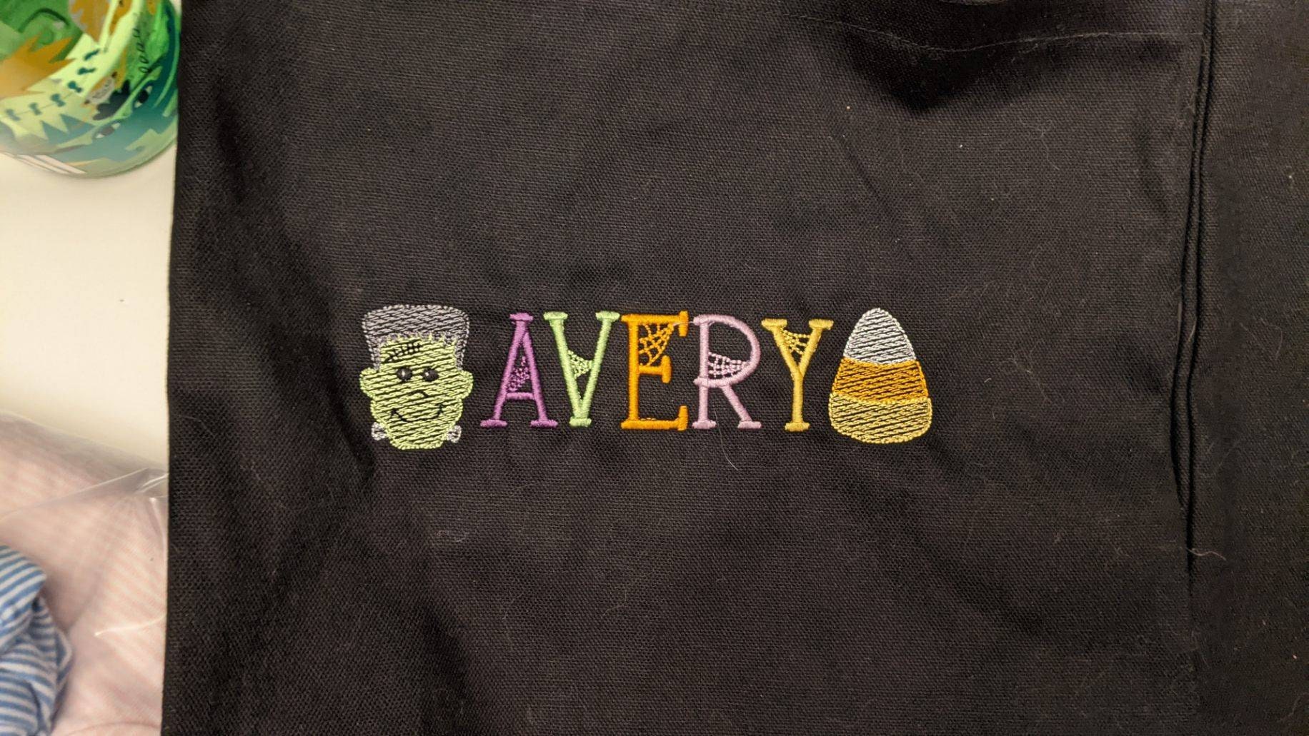 Customer photo for Scary - Halloween embroidery font