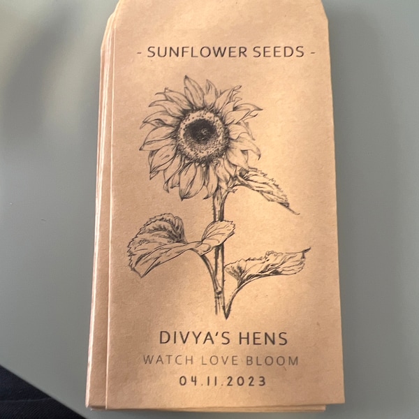 Custom Printable Seed Packet, Seed Envelope, Printable Seed Packet