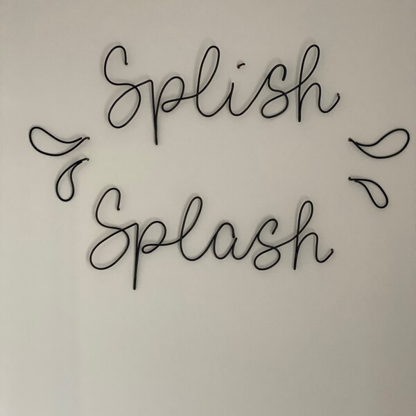 Wire splish Splash Sign, Handmade Wire Words, Names, Phrases, Quotes ...