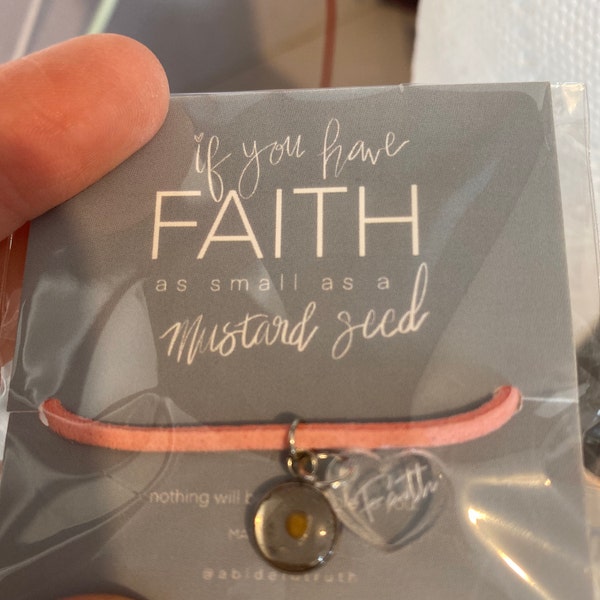 Faith Bracelet - Mustard Seed Bracelet - Etsy