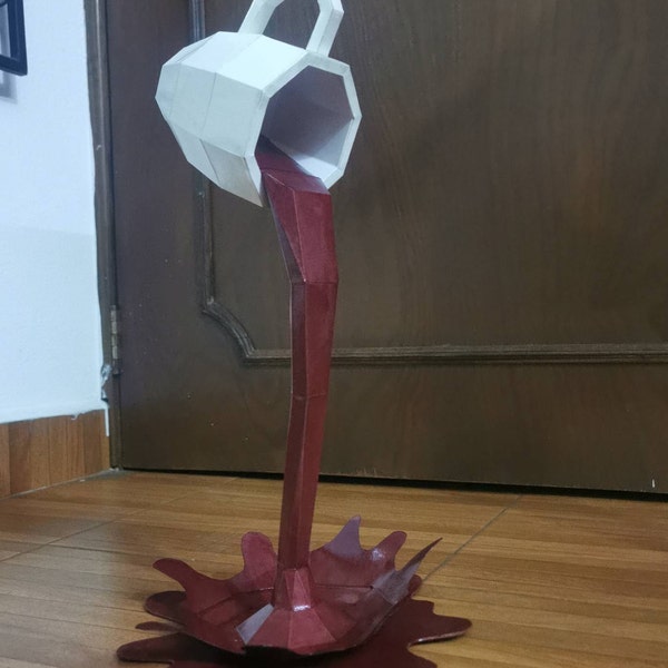 Papercraft 3d Cup of Coffe, Low Poly Papercraft Coffe Cup Template ...