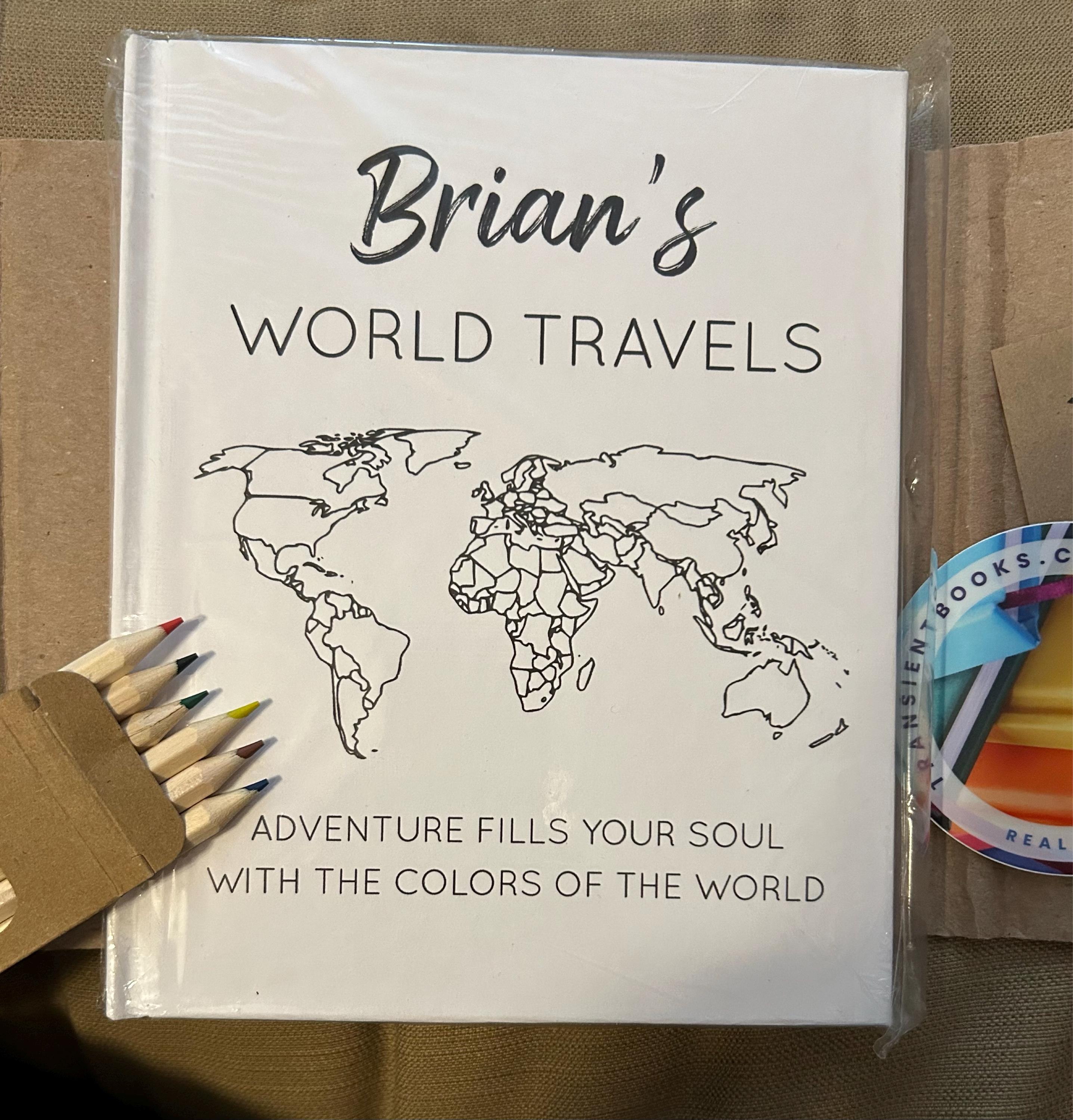 Custom World Travel Journal · Gap Year Plan Notebook · Holiday Gift Book for Him, Kids, Niece, Nephew · Globetrotter Adventure Planner