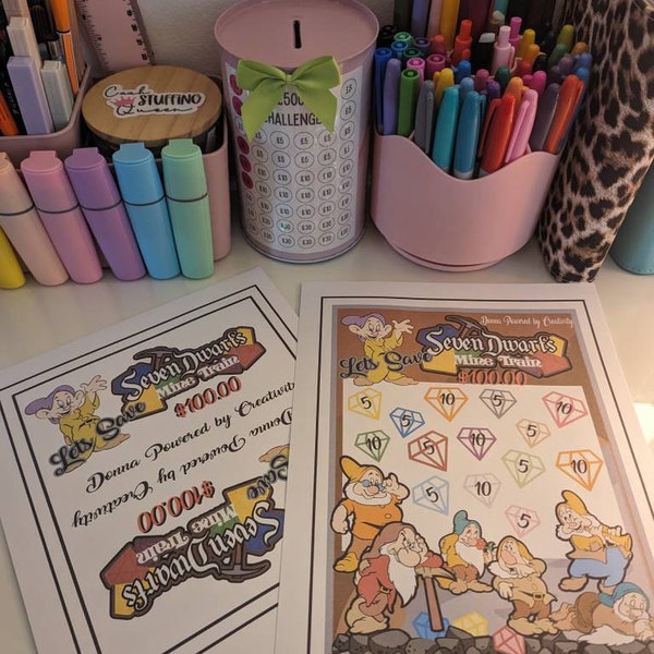 Donna Powered by Creativity Lets Save Mine Train Saving Challenge - Etsy UK