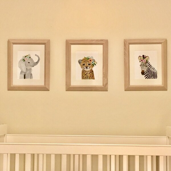 Safari Nursery Decor, Jungle Nurser Prints, Elephant, Lion, Zebra ...