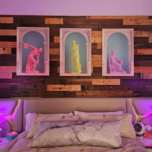 Halloween Pumpkin Truck Canvas Wall Art Rustic Red Pickup Decor Farm