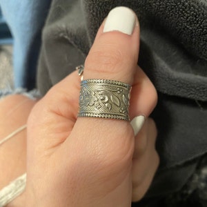 Thumb Ring 925-Antique Silver Ring,Sterling Silver Ring,Handcrafted Boho Ring,Plain Silver Ring,Wedding Ring Gift For Her Gift Item Ring