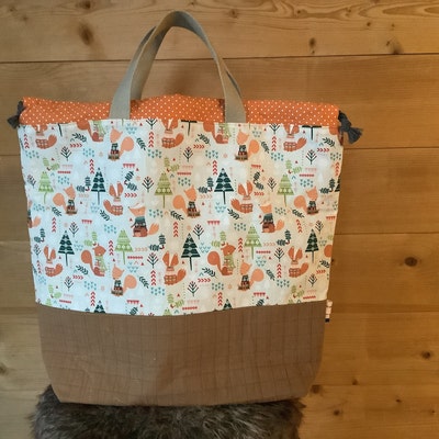 Borsa Fasciatoio Anberry Cappuccetto Rosso Pois Blu - Leggera Con Tracolla Regolabile
