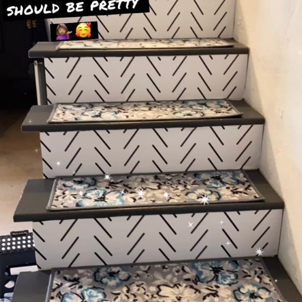 Stair Riser Decals Peel and Stick Removable Stickers Minimal Arrow ...