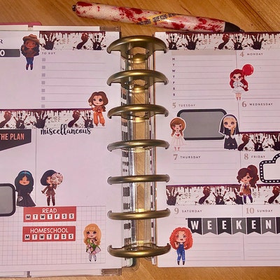 Horror Horror Characters Planner Stickers - Etsy