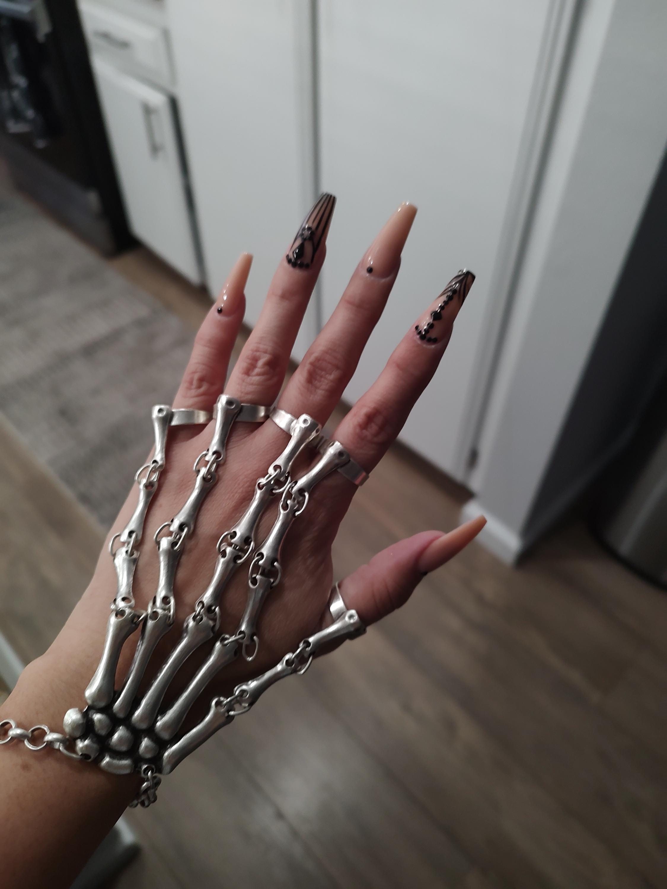 Gothic Skeleton Bracelet • Punk Gothic Skeleton Bracelet • Skeleton Hand Bracelet • Hallowen Bracelet • Hallowen Jewelry • Cosplay Costume