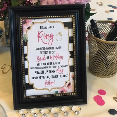 Don't Say Bride or Wedding Game Printable, Kate Bridal Shower Games ...