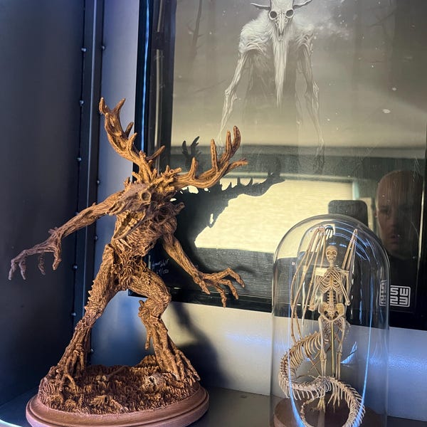 Leshen/ Wendigo Statue, Hand Painted Resin Sculpture | Mythical ...