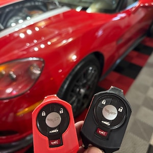 Étui Clés Voiture Chevrolet Corvette C6 - Portefeuille Double Zip Protection Élégante