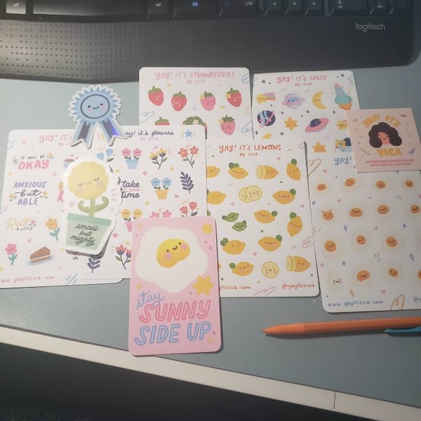 Kawaii Space Sticker Sheet – Cute Planner Journal Stickers - Etsy