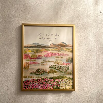 Find Rest in God Psalm 62:5, Christian Wall Art, Christian WATERCOLOR ...