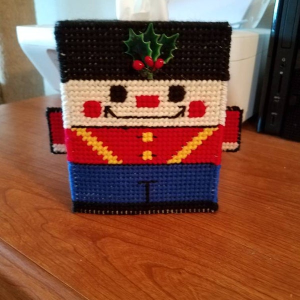 Plastic Canvas Christmas Patterns - Nutcracker Tissue Box Pattern ...