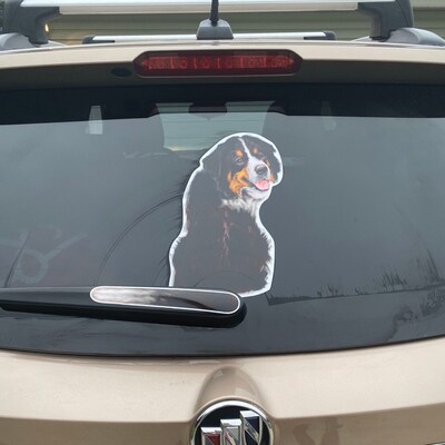 Goldendoodle B Black Dog Rear Window Wiper Wagging Tail Sticker - Etsy