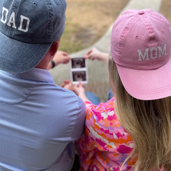 Mom & Dad Unstructured Dad Hat Cap, Pigment Dyed Unstructured Baseball ...